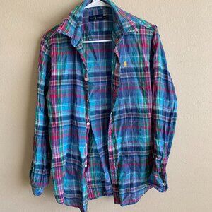 Ralph Lauren - 100% Linen long sleeve machine washable shirt size M for Ladies